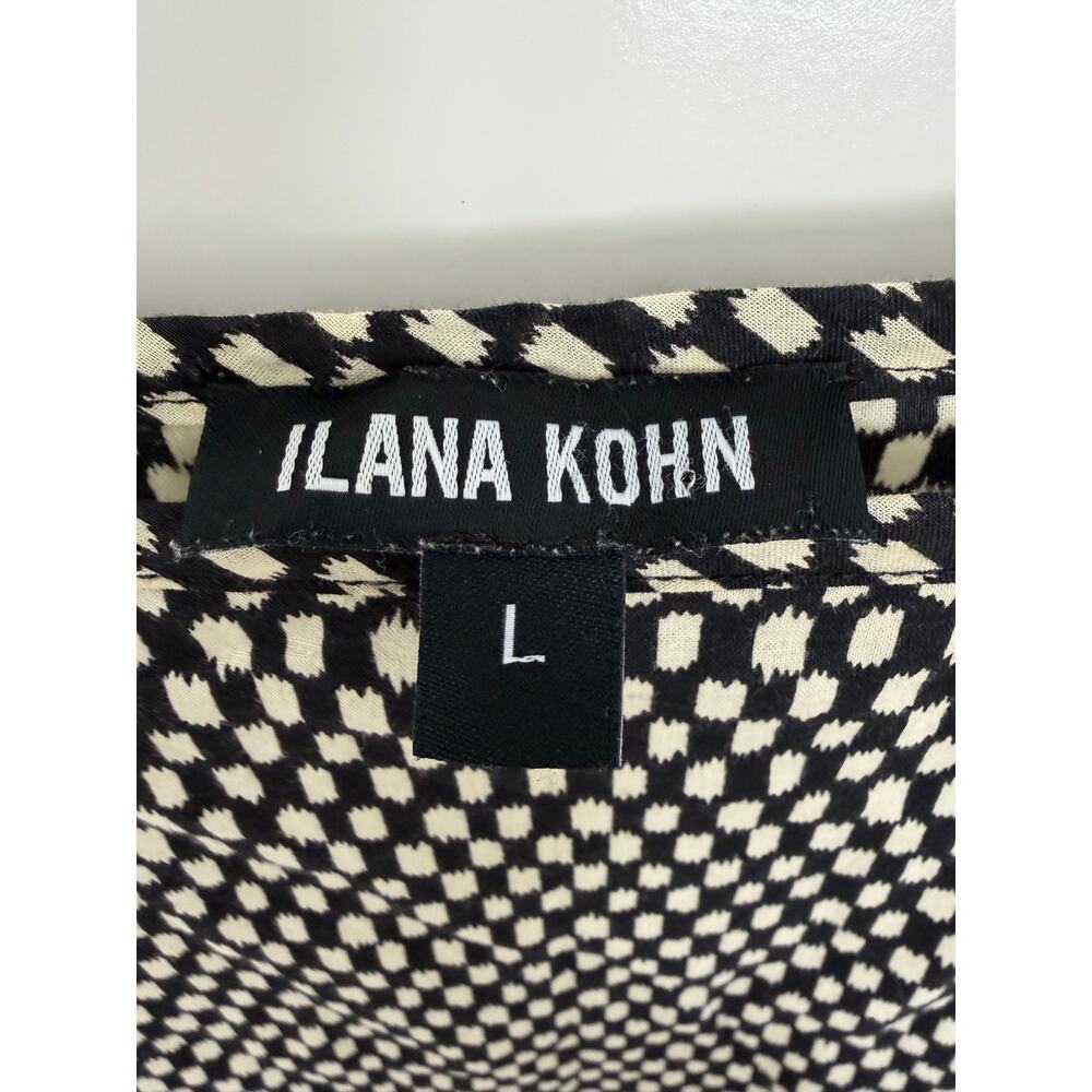 Ilana Kohn Lightweight Cotton Kate Black Checker Maxi Dress Large - Picture 7 of 7